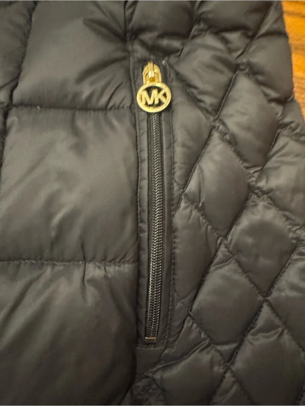 WOMEN'S SIZE XL MICHAEL KORS PACKABLE DOWN FILL JACKET WITH HOOD BLACK EXCELLENT